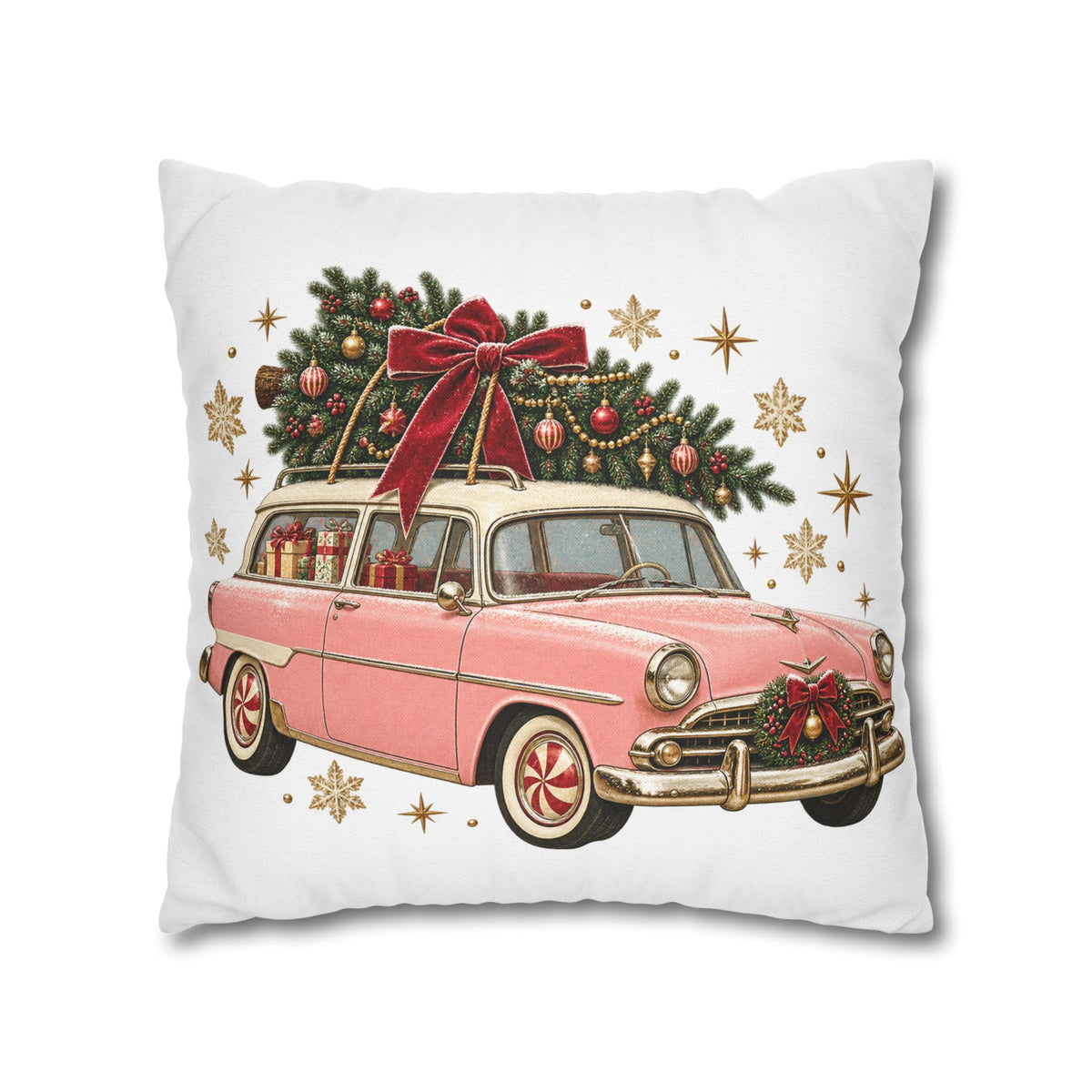 Spun Polyester Square Pillowcase