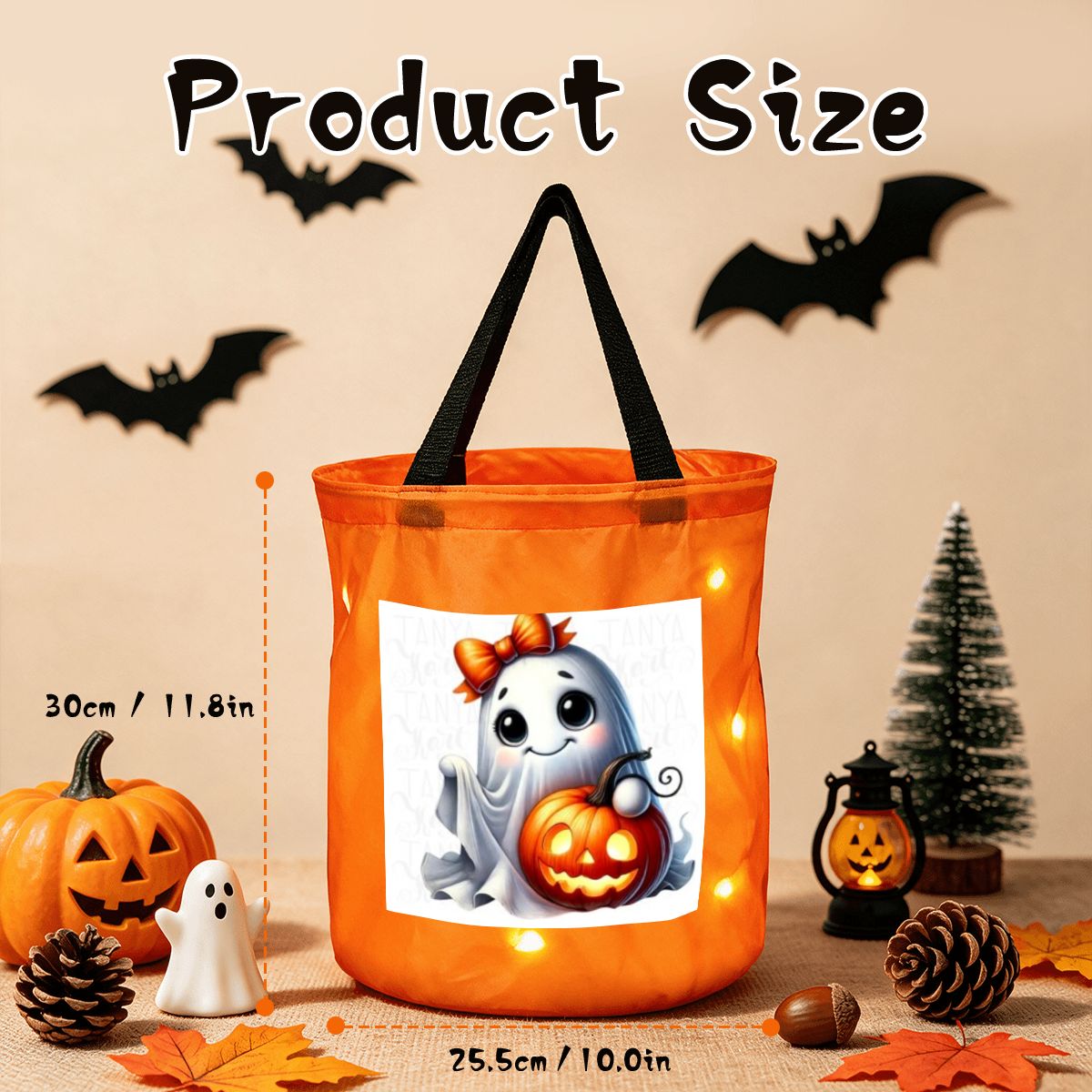 Light Up Halloween Basket