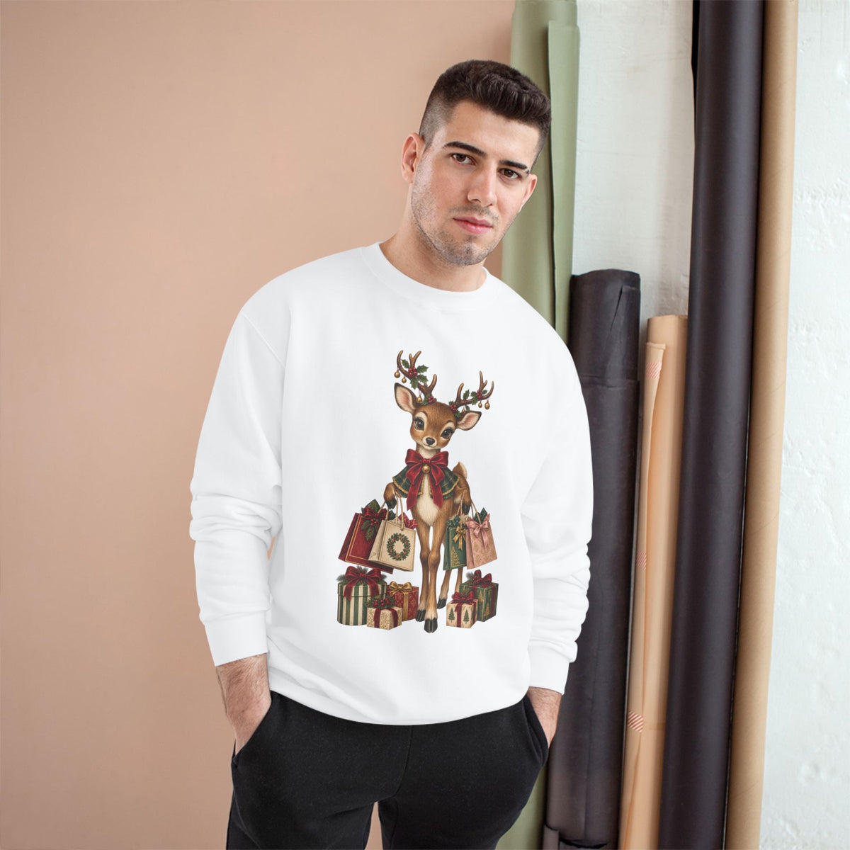 Christmas Reindeer with Gifts Sweatshirt