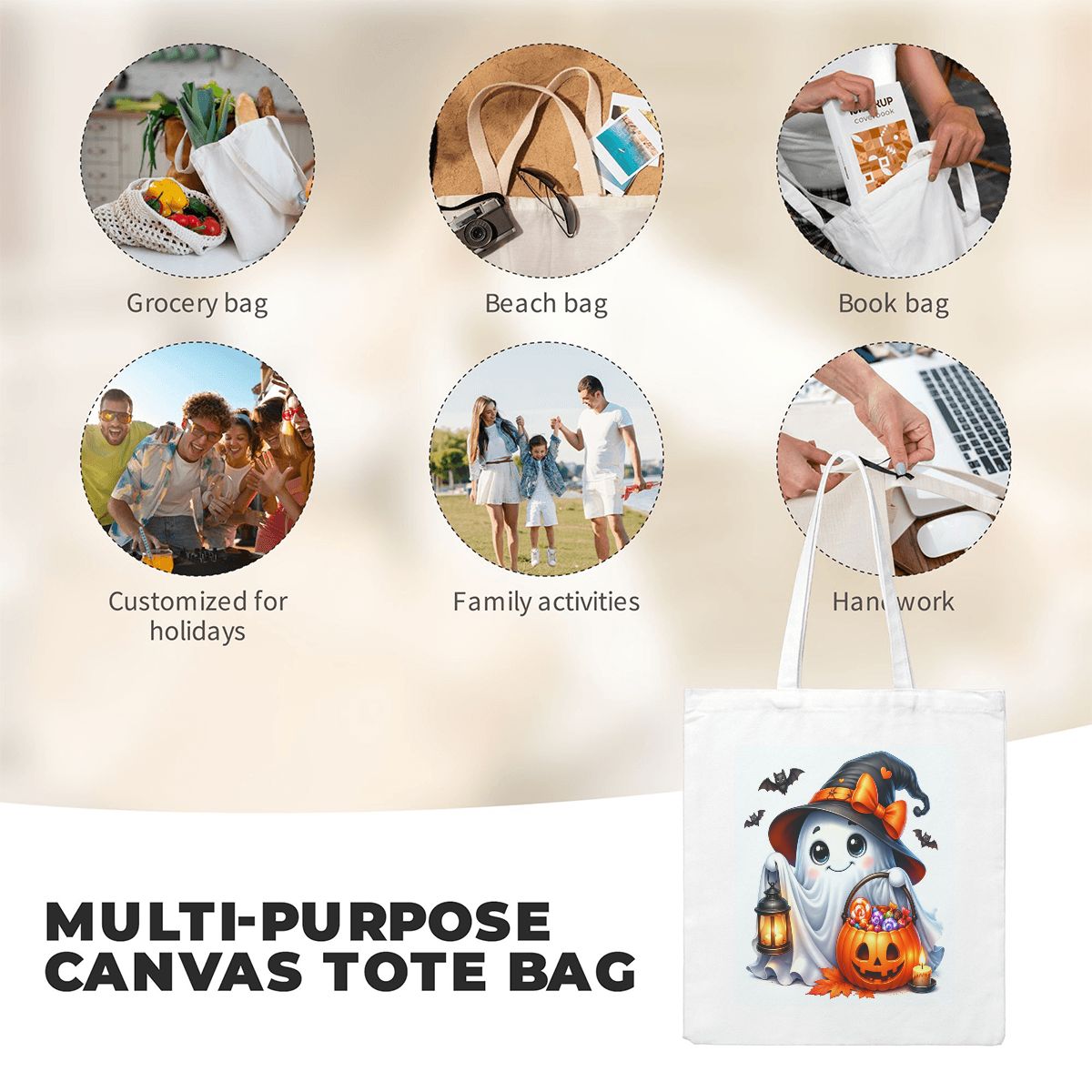 Reusable Canvas Tote Bag