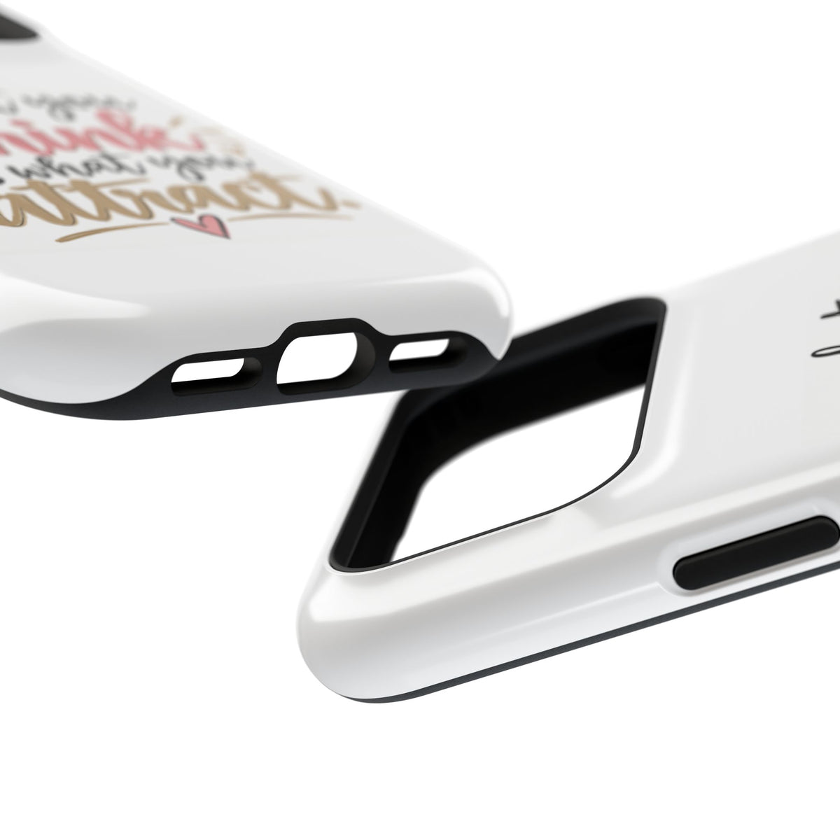 Magnetic Phone Case — “What You Think Is What You Attract” Motivational Design