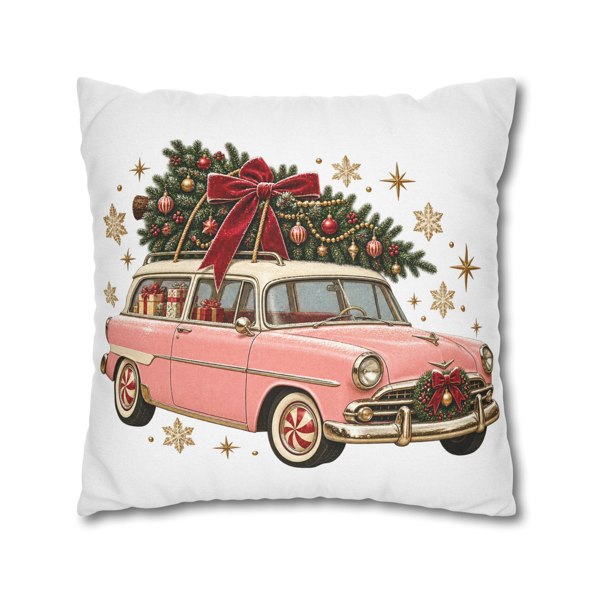 Spun Polyester Square Pillowcase