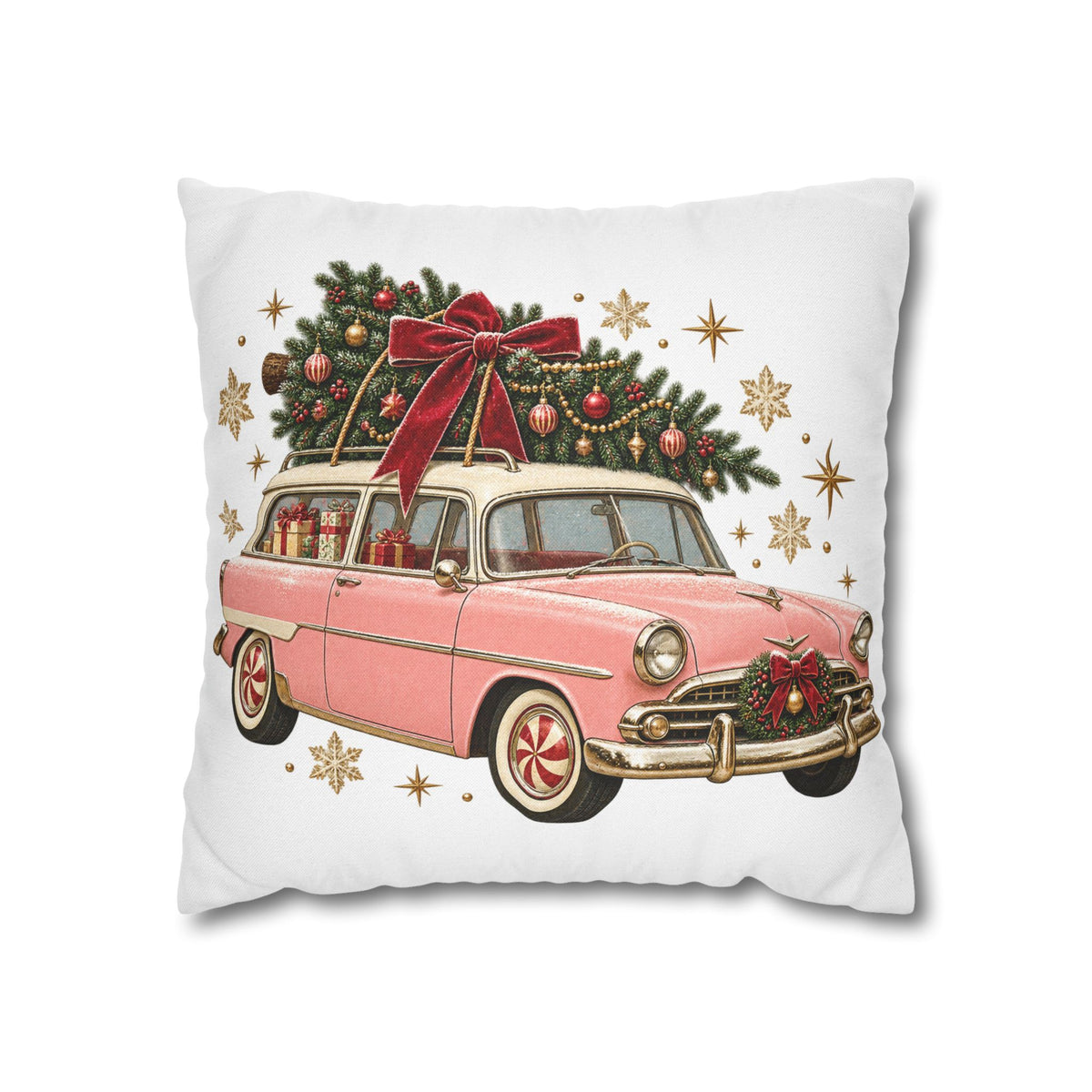 Spun Polyester Square Pillowcase