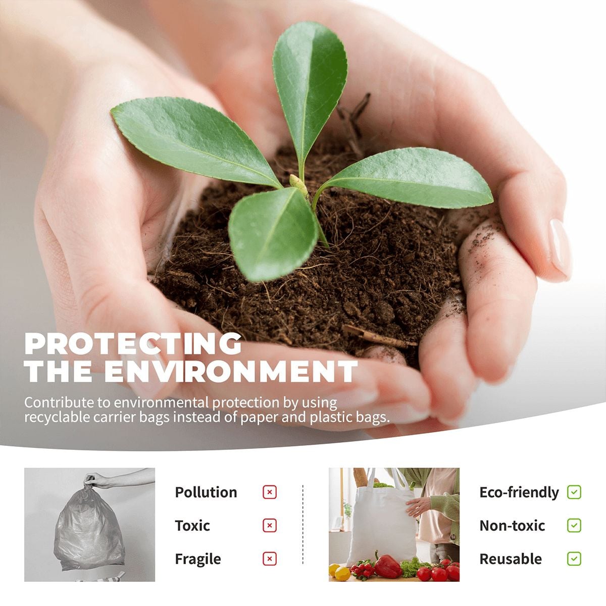 Reusable Canvas Tote Bag