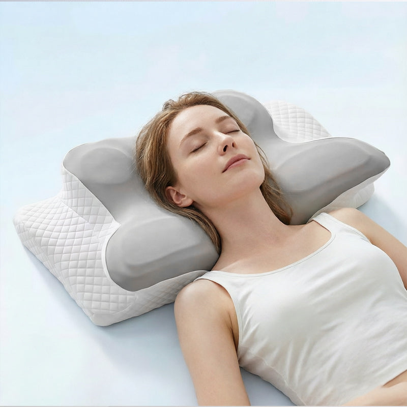 Cooling Viscoelastic Memory Foam Pillow – Heat-Resistant Slow Rebound Cushion