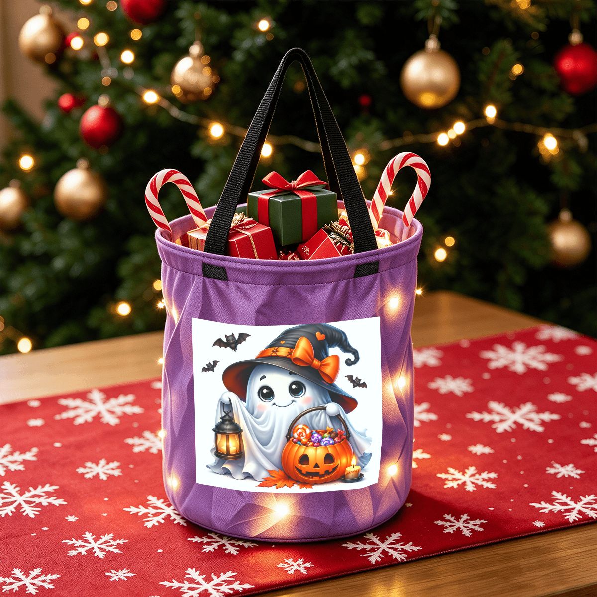 Light Up Halloween Basket
