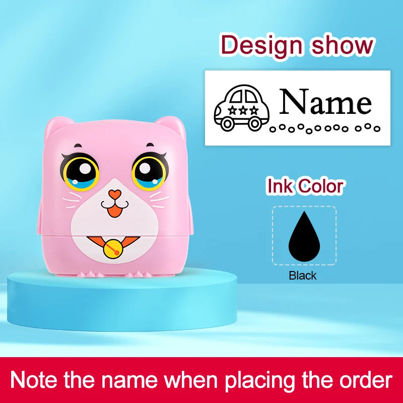 Personalized Waterproof Name Stamp for School, Eco-Friendly Ink