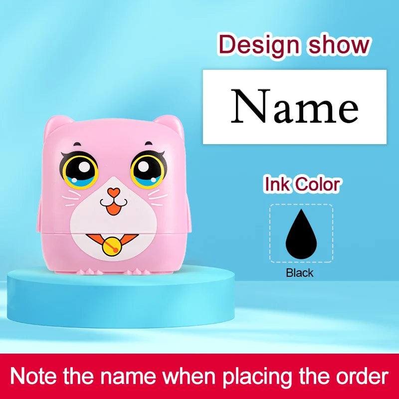 Personalized Waterproof Name Stamp for School, Eco-Friendly Ink