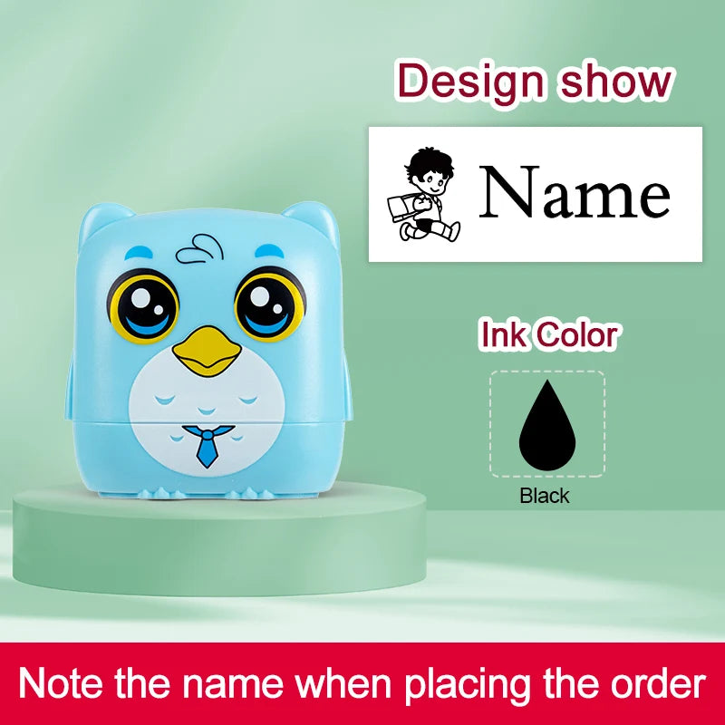 Personalized Waterproof Name Stamp for School, Eco-Friendly Ink