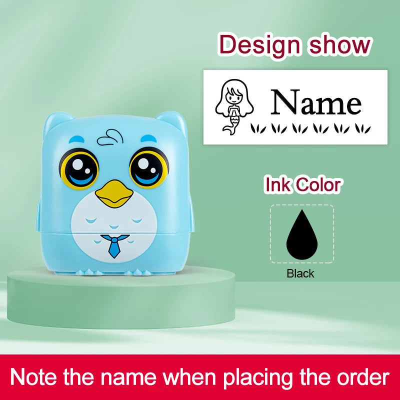 Personalized Waterproof Name Stamp for School, Eco-Friendly Ink