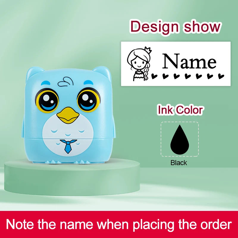 Personalized Waterproof Name Stamp for School, Eco-Friendly Ink