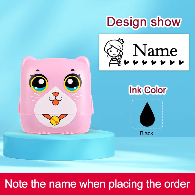 Personalized Waterproof Name Stamp for School, Eco-Friendly Ink