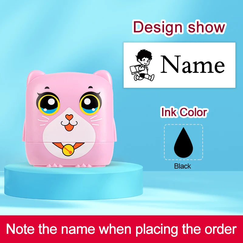 Personalized Waterproof Name Stamp for School, Eco-Friendly Ink