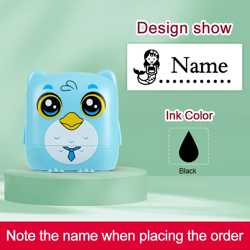 Personalized Waterproof Name Stamp for School, Eco-Friendly Ink