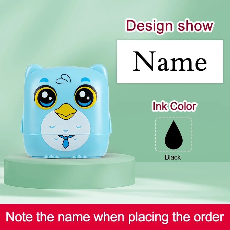 Personalized Waterproof Name Stamp for School, Eco-Friendly Ink