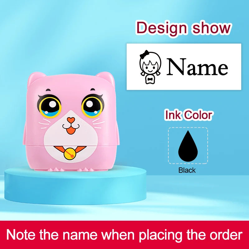 Personalized Waterproof Name Stamp for School, Eco-Friendly Ink