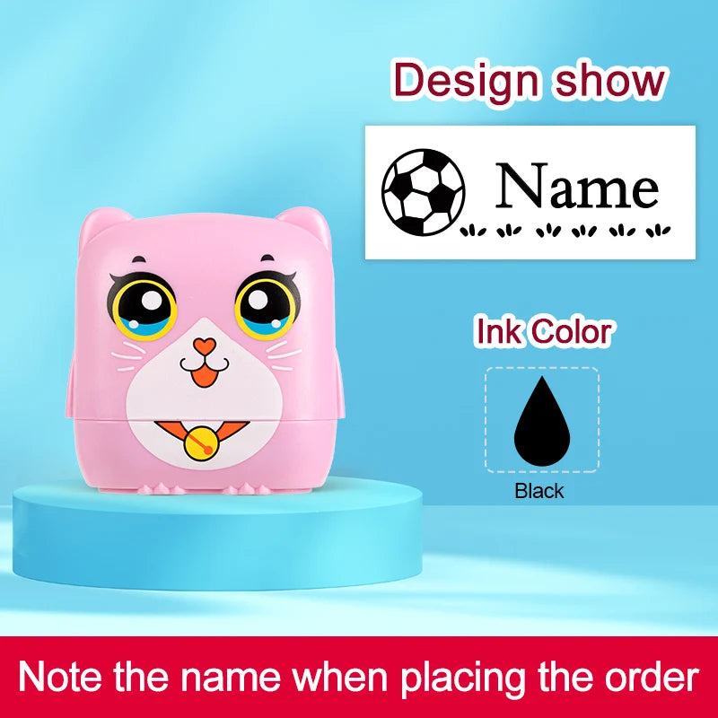 Personalized Waterproof Name Stamp for School, Eco-Friendly Ink