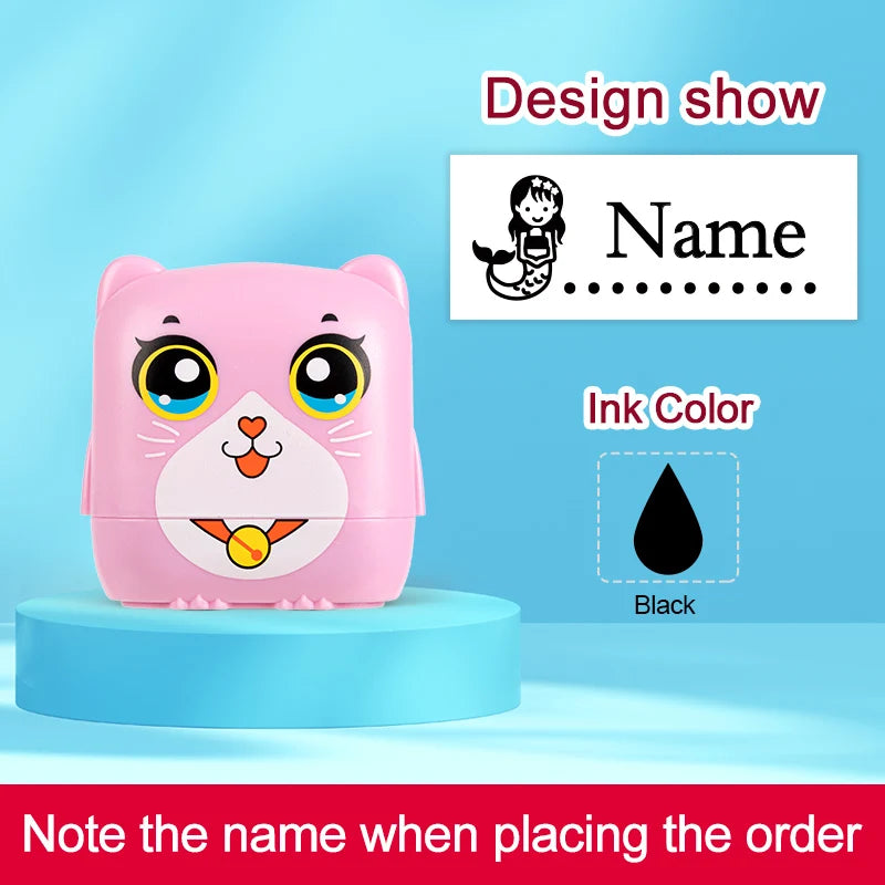 Personalized Waterproof Name Stamp for School, Eco-Friendly Ink