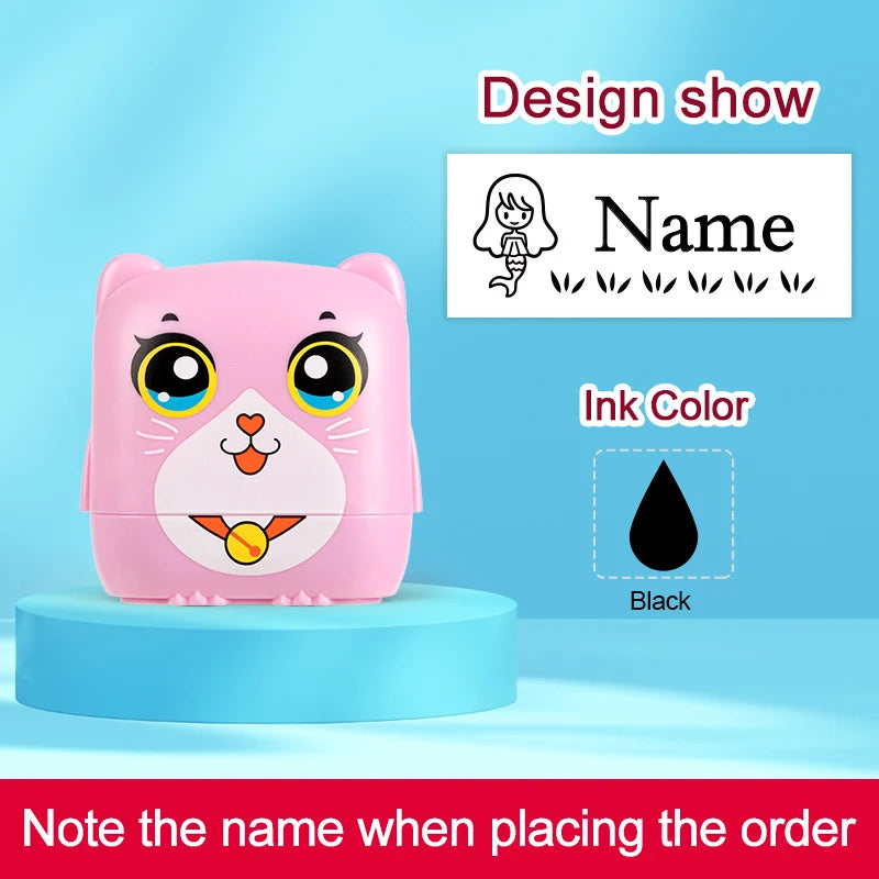 Personalized Waterproof Name Stamp for School, Eco-Friendly Ink