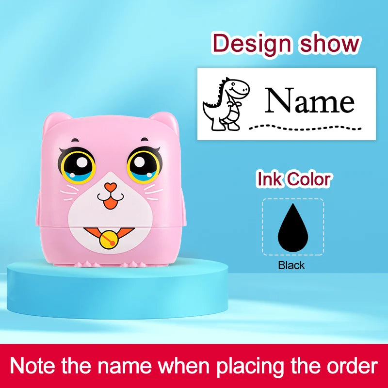 Personalized Waterproof Name Stamp for School, Eco-Friendly Ink