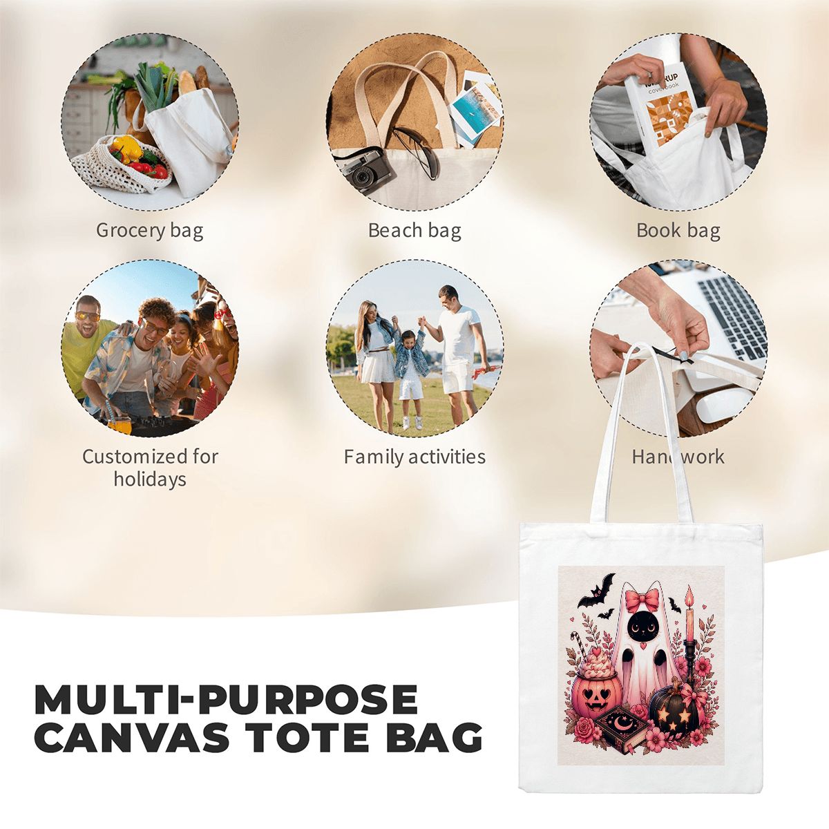 Reusable Canvas Tote Bag