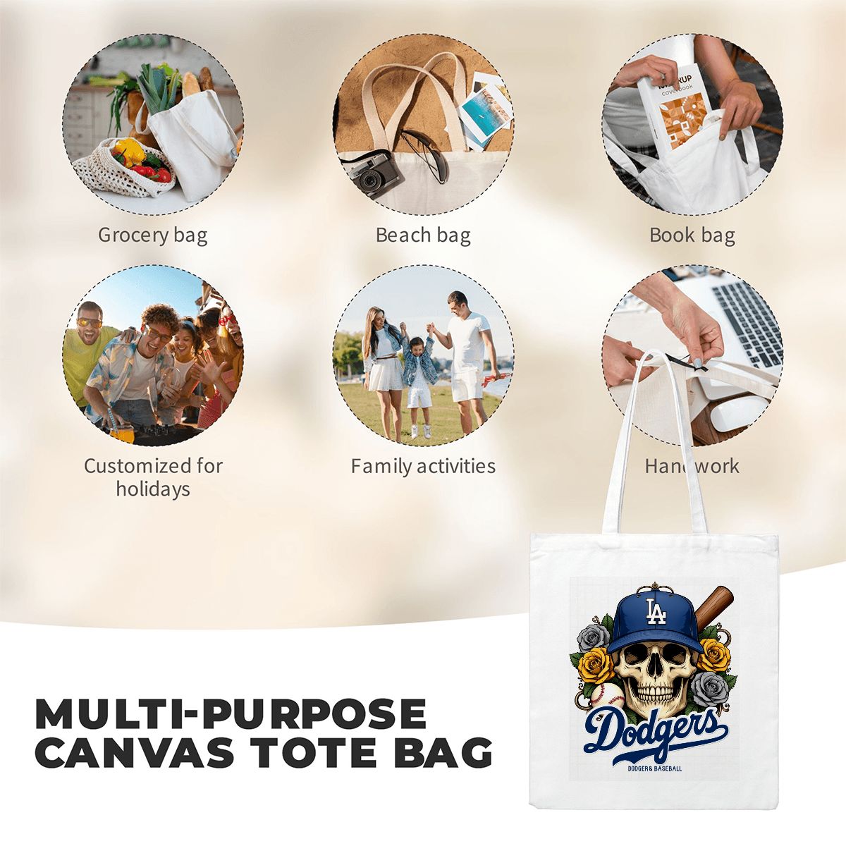 Reusable Canvas Tote Bag