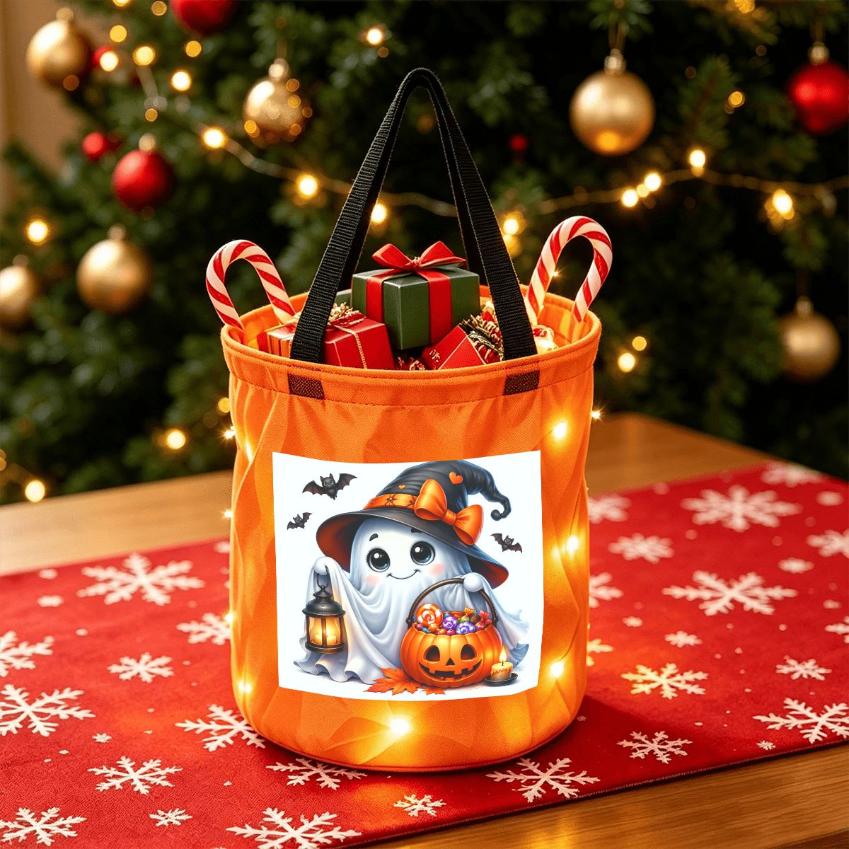 Light Up Halloween Basket